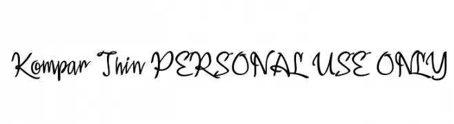 Kompar Thin PERSONAL USE ONLY  Frei Schriftart Herunterladen