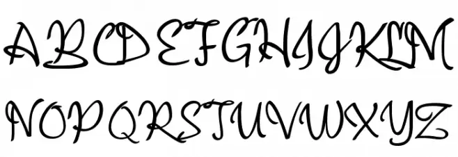Kompar Thin PERSONAL USE ONLY フォント 大文字