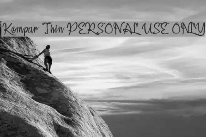 Kompar Thin PERSONAL USE ONLY Font examples