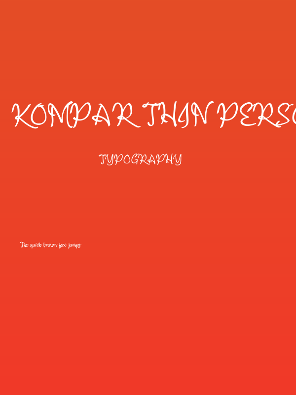 Kompar Thin PERSONAL USE ONLY Poster