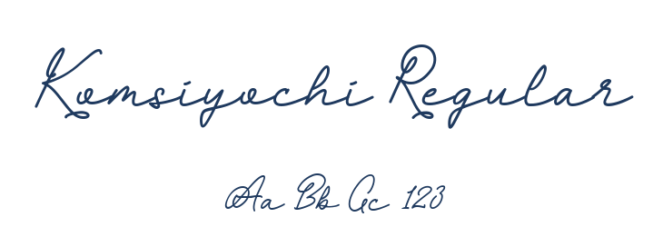 Komsiyochi Regular Font Preview