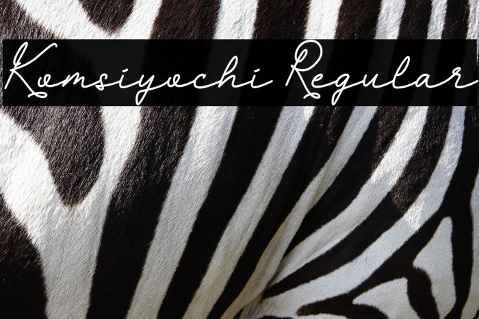 Komsiyochi Regular Font examples