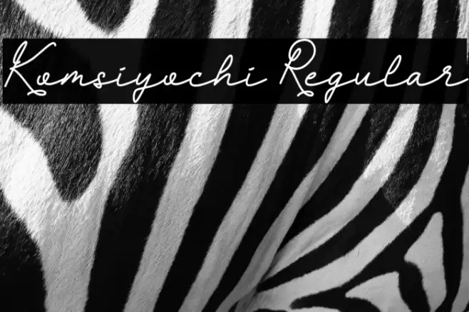 Komsiyochi Regular Schriftart examples