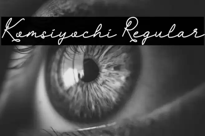Komsiyochi Regular Schriftart examples