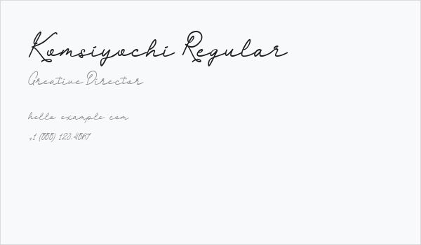 Komsiyochi Regular Business Card