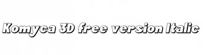Komyca 3D free version Italic  Frei Schriftart Herunterladen