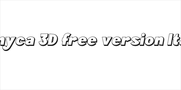 Komyca 3D free version Italic Logo