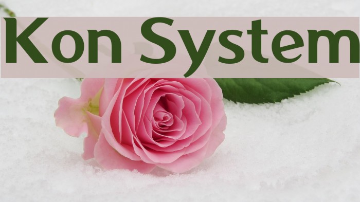 Kon System Font examples