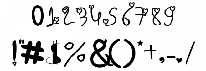 KonKhmer_HEART PJ Font OTHER CHARS
