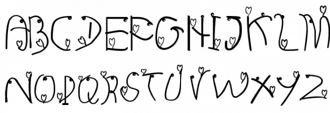 KonKhmer_HEART PJ Font Litere mari