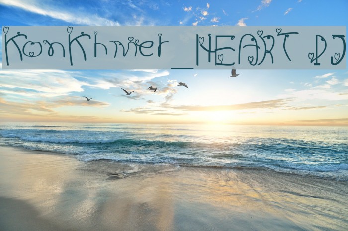 KonKhmer_HEART PJ Font examples