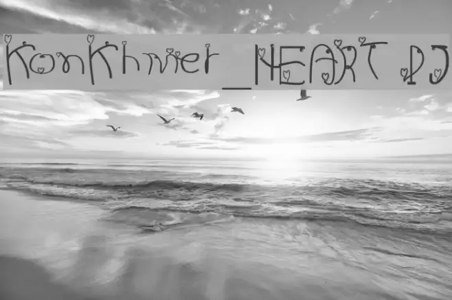 KonKhmer_HEART PJ Font examples