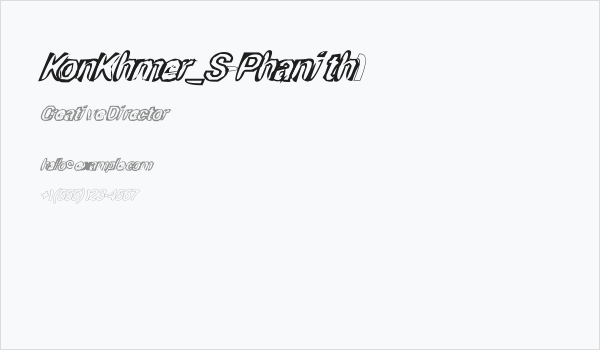 KonKhmer_S-Phanith1 Business Card