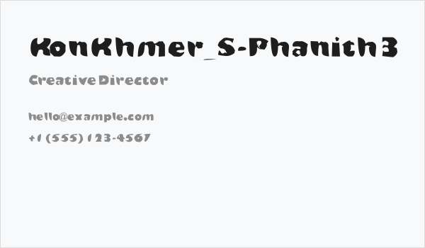 KonKhmer_S-Phanith3 Business Card