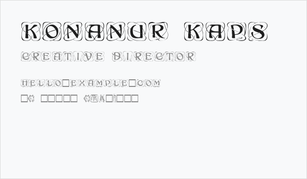 Konanur Kaps Business Card