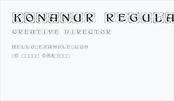 Konanur Regular Business Card