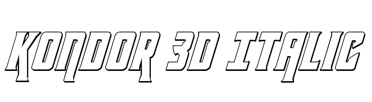 Kondor 3D Italic  لخطوط تنزيل