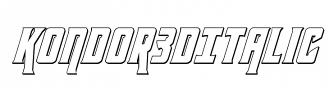 Kondor 3D Italic  Free Fonts Download