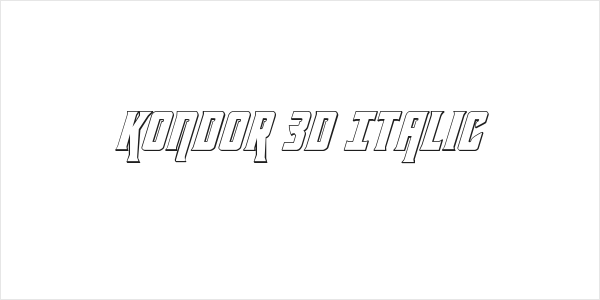 Kondor 3D Italic Logo