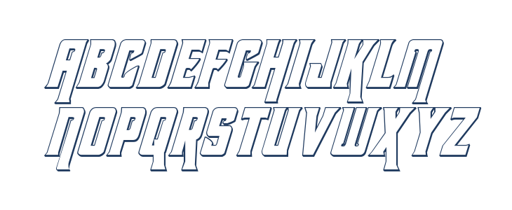 Kondor 3D Italic Lowercase