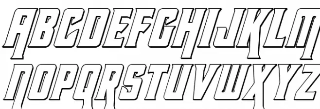 Kondor 3D Italic Caratteri MINUSCOLO