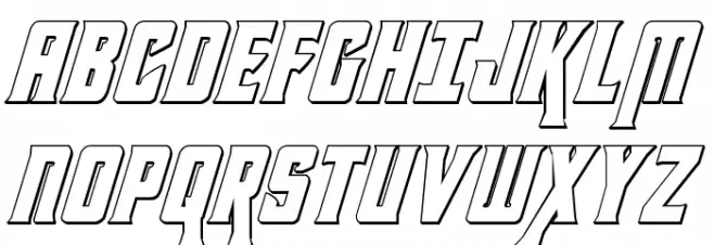 Kondor 3D Italic Шрифта ВЕРХНИЙ