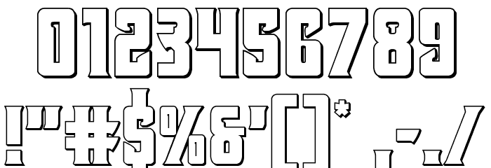 Kondor 3D Regular Font OTHER CHARS