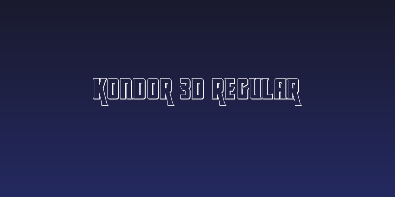 Kondor 3D Regular Social Header