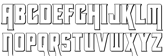 Kondor 3D Regular Font LOWERCASE