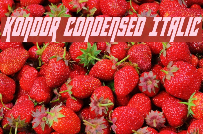 Kondor Condensed Italic Font examples