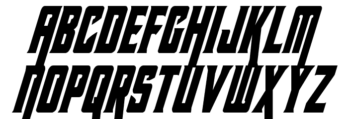 Kondor Condensed Italic Font LOWERCASE