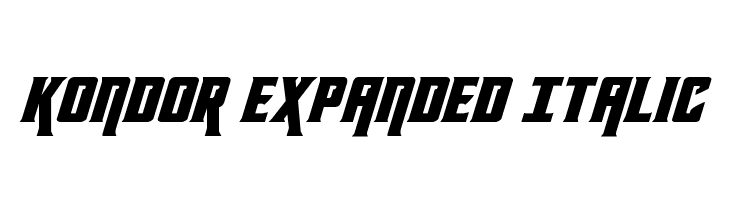 Kondor Expanded Italic  フリーフォントのダウンロード