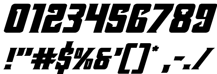 Kondor Expanded Italic Font OTHER CHARS