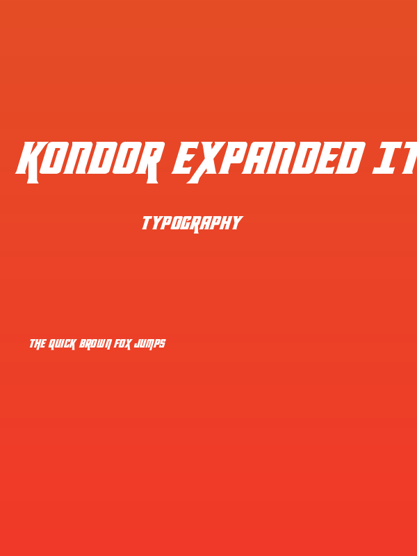 Kondor Expanded Italic Poster