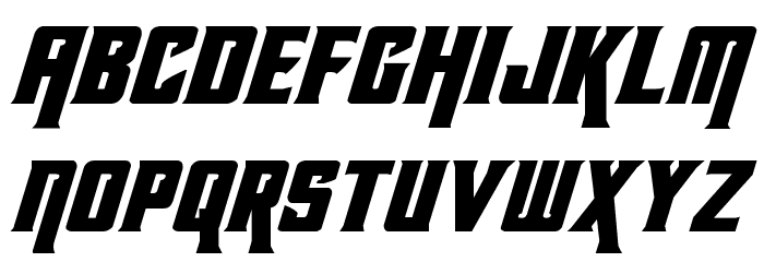 Kondor Expanded Italic Font LOWERCASE