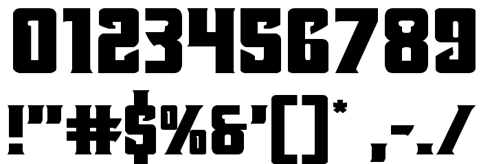 Kondor Expanded Font OTHER CHARS