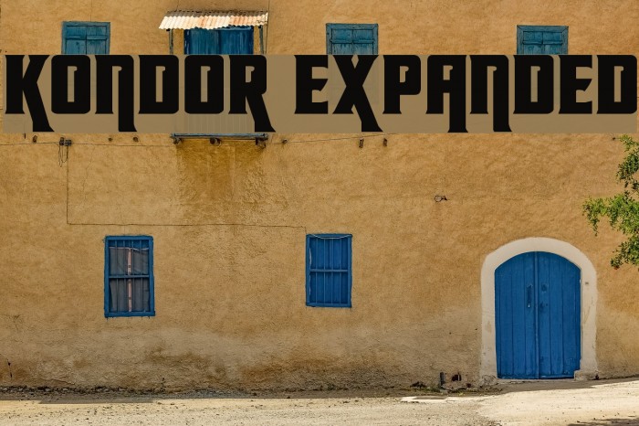 Kondor Expanded Font examples