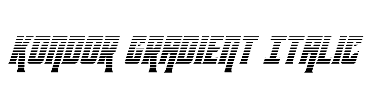 Kondor Gradient Italic  font caratteri gratis