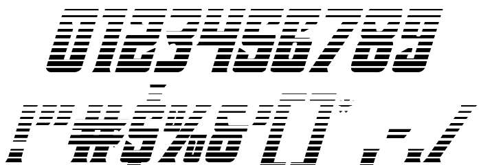 Kondor Gradient Italic Font OTHER CHARS