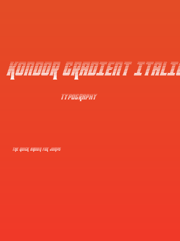 Kondor Gradient Italic Poster
