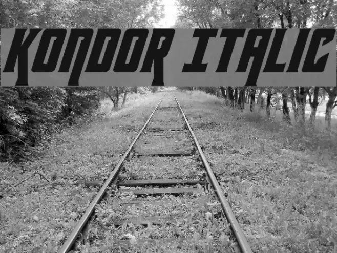 Kondor Italic Font examples