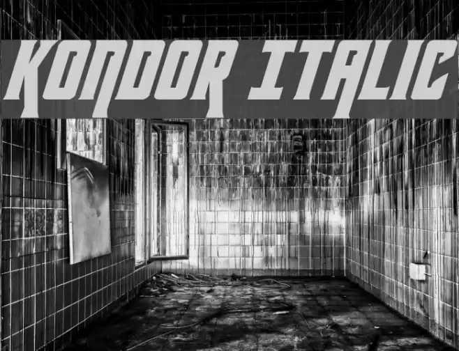 Kondor Italic Font examples