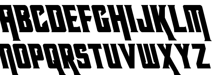 Kondor Leftalic Font LOWERCASE
