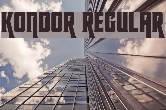 Kondor Regular Font examples