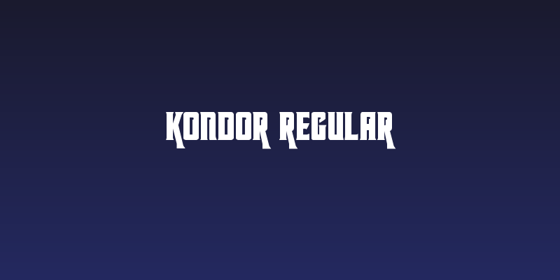 Kondor Regular Social Header