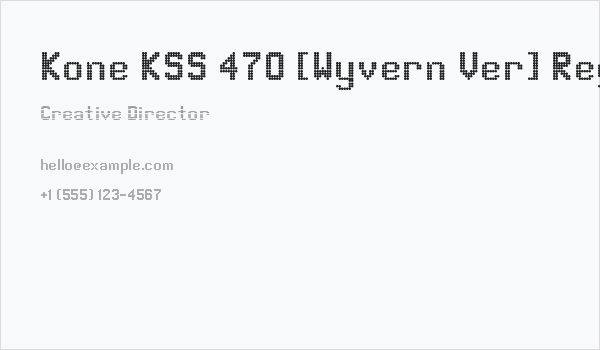 Kone KSS 470 [Wyvern Ver] Regular Business Card