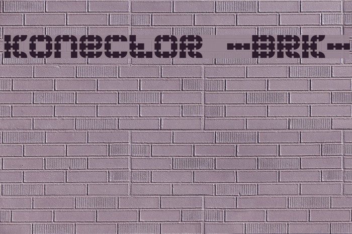 Konector -BRK- Font examples