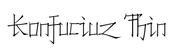 Konfuciuz Thin  font caratteri gratis