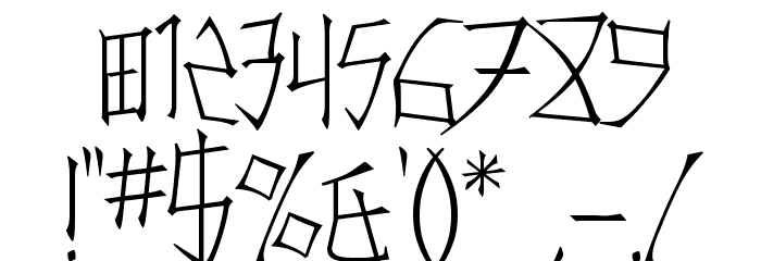 Konfuciuz Thin Font OTHER CHARS