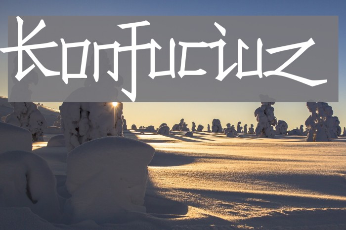 Konfuciuz Font examples
